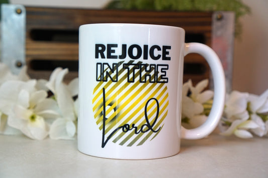 Rejoice mug black