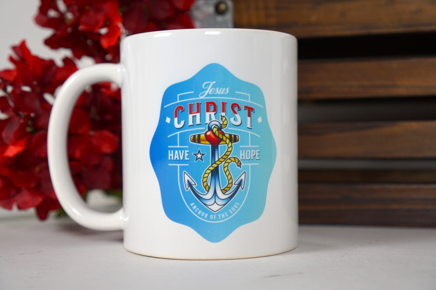 Christ our anchor mug