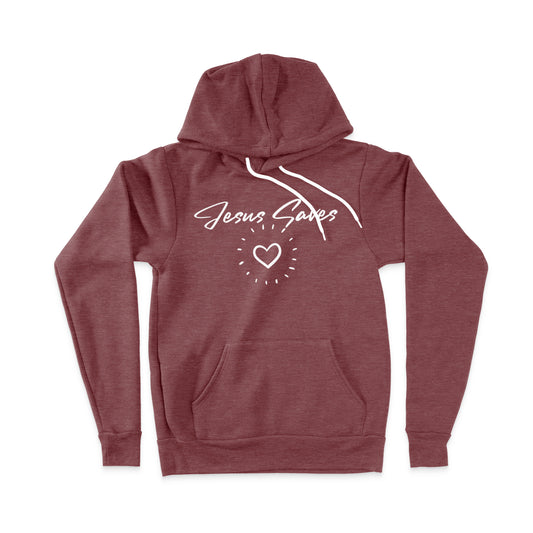 Jesus saves heart hoodie